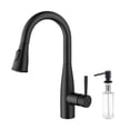 thumbnail image 1 of Kibi USA Bari Single Handle Pull Down Kitchen & Bar Sink Faucet Matte Black W/ Soap Dispenser Matte, 1 of 5