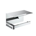 thumbnail image 1 of Kibi USA Bathroom Hardware Accessory Wall Mounted Toilet Paper Holder with Shelf Chrome Chrome Finish, 1 of 5