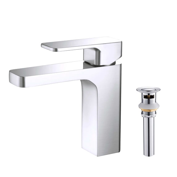 Kibi USA Blaze Single Handle Bathroom Sink Faucet Chrome Chrome Finish