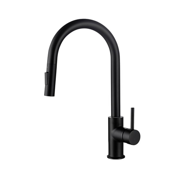 Kibi Circular Single Handle Pull Down Kitchen Faucet