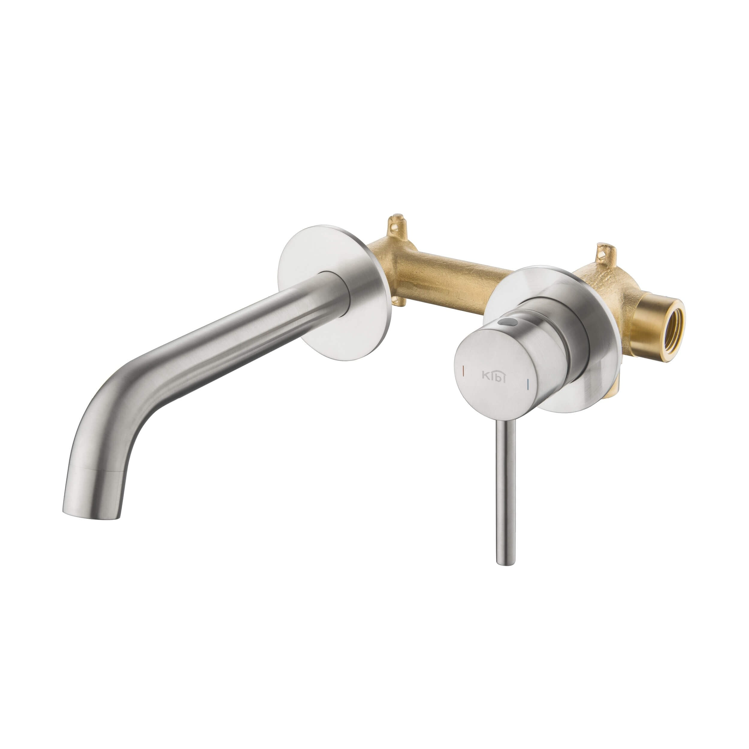 Kibi Circular Single Handle Wall Mounted Bathroom Sink Faucet