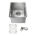 thumbnail image 1 of Kibi USA Handcrafted Undermount Single Bowl Stainless Steel Kitchen Sink 14Inch, 1 of 5