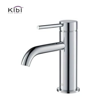Kibi USA Lead Free Single Handle Bathroom Faucet with Water Hose Chrome Chrome Finish