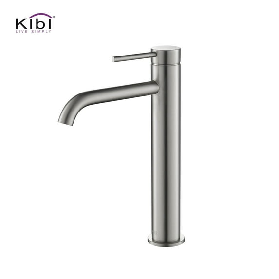 Kibi Circular Single Handle Bathroom Vessel Sink Faucet