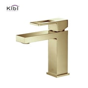 Kibi USA Single-handle Bathroom Vanity Sink Faucet w/ Water Hose Brushed Gold Brushed