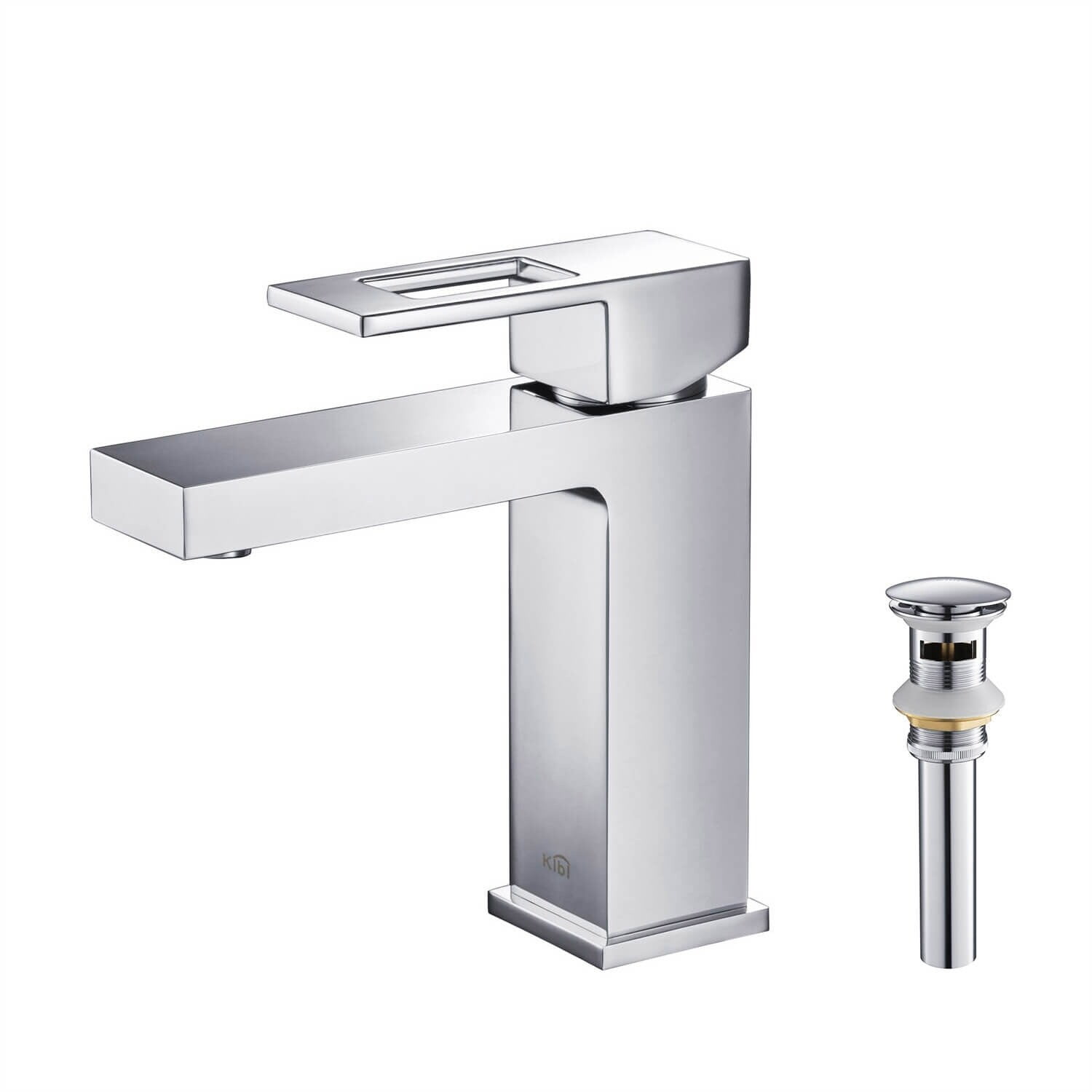 Kibi USA Single-handle Bathroom Vanity Sink Faucet w/ Water Hose Chrome ...