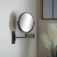 thumbnail image 1 of Kibi Wall Mount Magnifying Make Up Mirror - Matte Black, 1 of 2