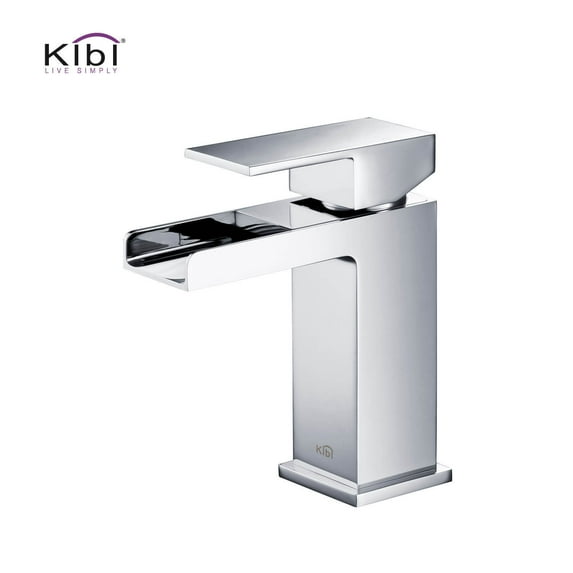 Kibi Waterfall Single Handle Bathroom Vanity Sink Faucet