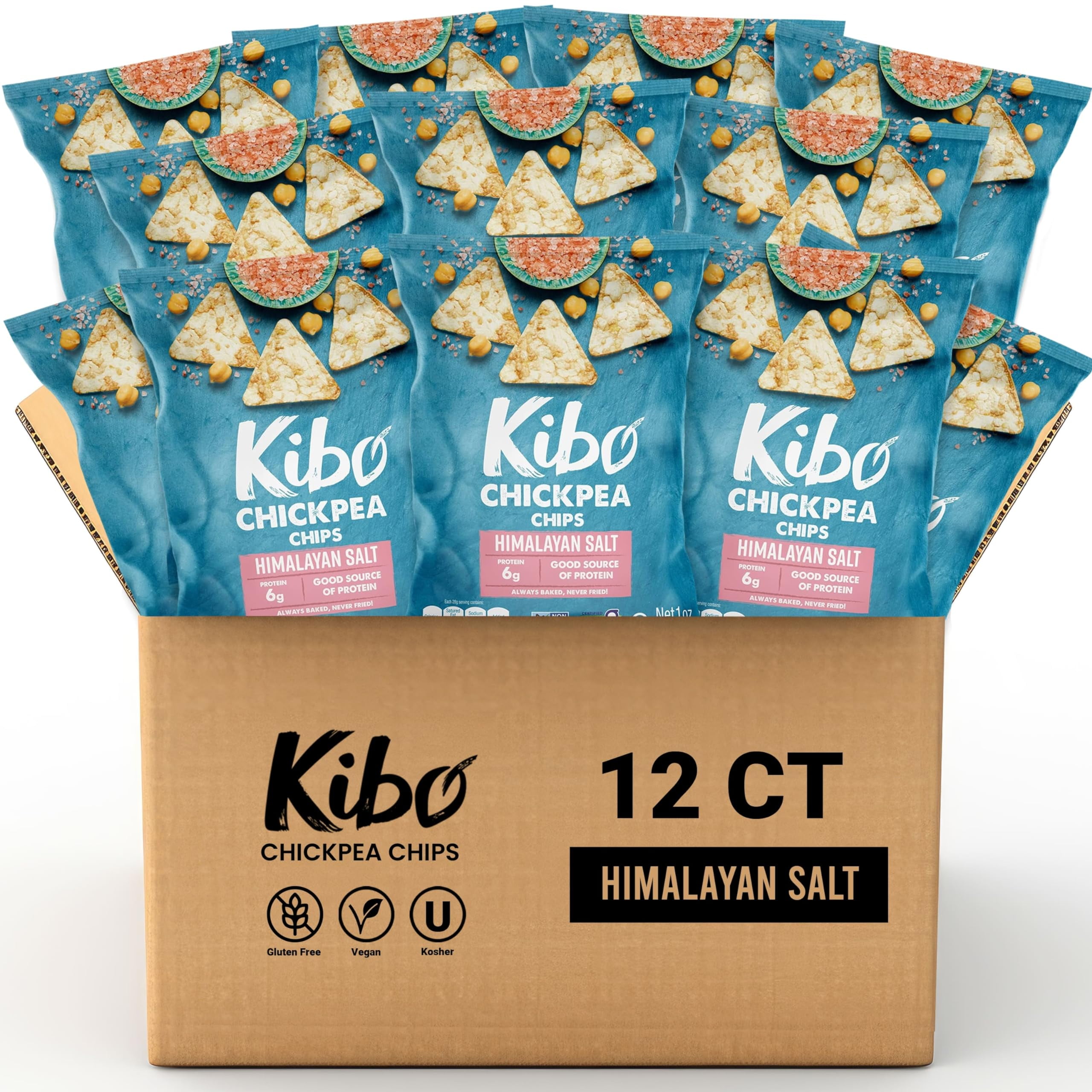 Kibo Chickpea Chips Gluten Free and PlantBased, NonGMO, Kosher