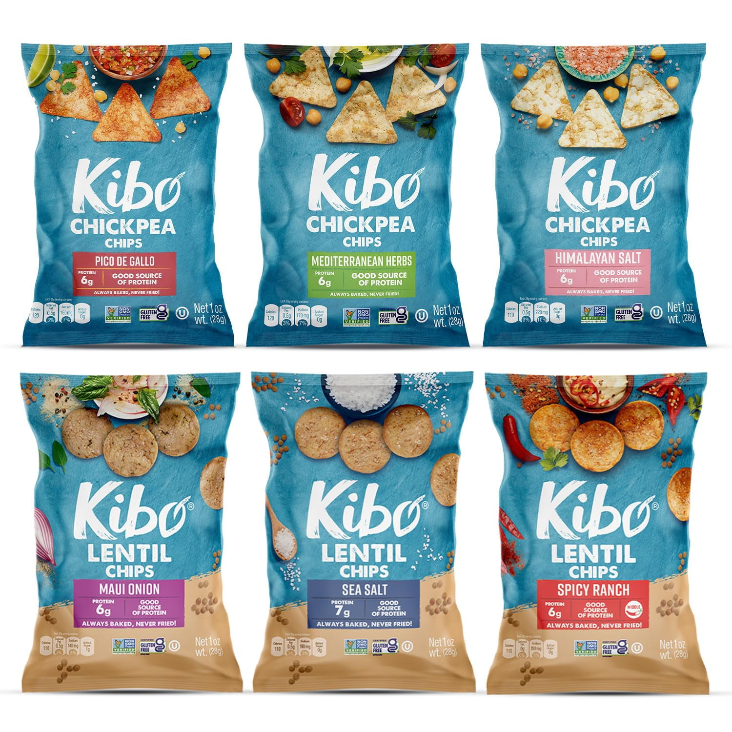 Kibo Chickpea Chips Where To Buy Kibo Chickpea & Lentil Chips Variety Pack - Savory, Plant-based Protein