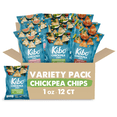 thumbnail image 1 of Kibo Healthy Snacks 3 Flavor Variety Pack Chickpea Chips High Protein, Plant Based, Vegan, Gluten Free, Non GMO, Kosher, Bold & Crunchy - Himalayan Salt, Mediterranean Herbs, Pico de Gallo - 1 oz, 12, 1 of 7