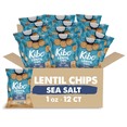 thumbnail image 1 of Kibo Healthy Snacks Lentil Chips High Protein, Plant Based, Vegan, Gluten Free, Non GMO, Kosher, Bold & Crunchy - Sea Salt - 1 oz, 12 Count, 1 of 7