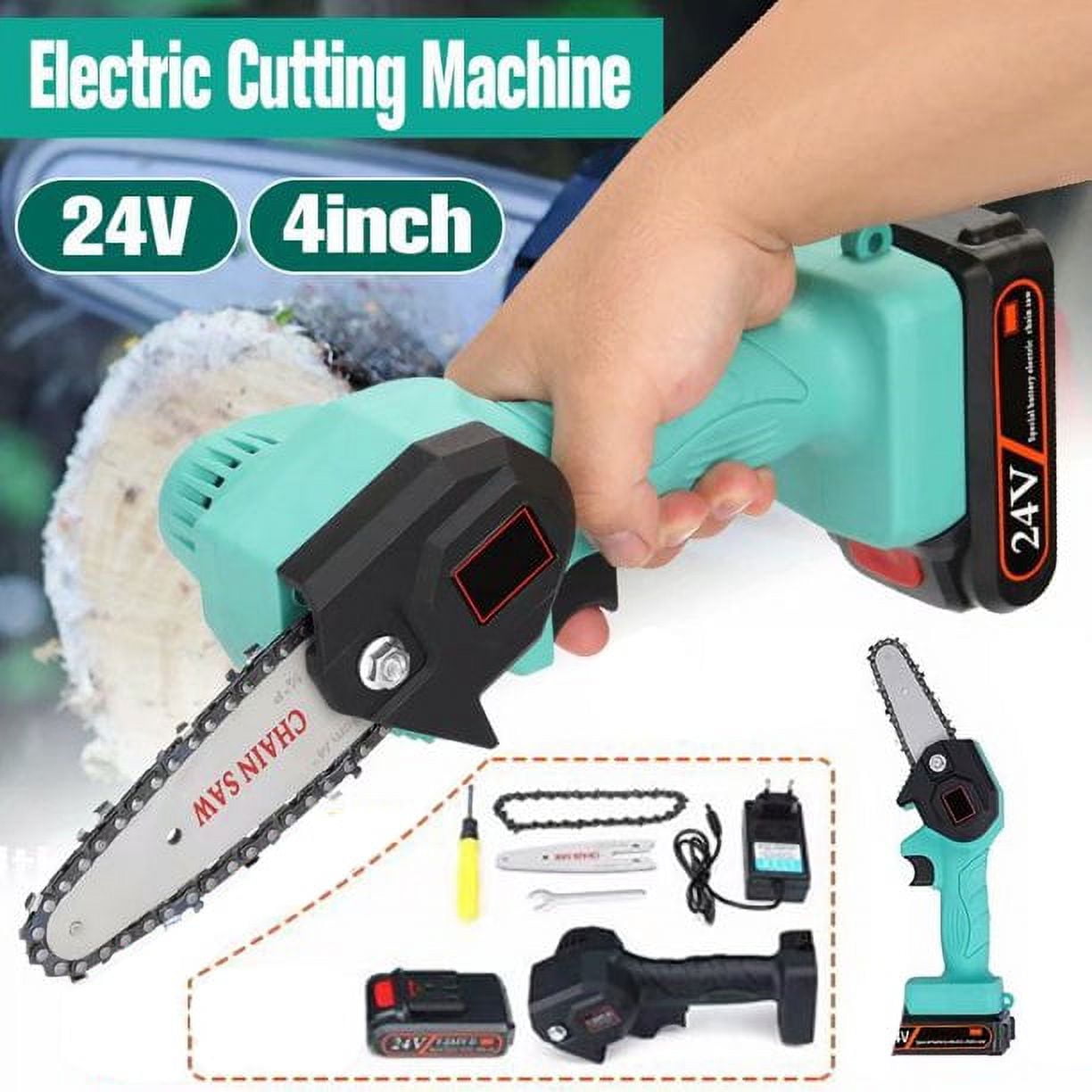 Kiboule 4 inch Mini Saw Cordless Electric Hand chainsaw Battery Operated Chainsaw Handheld Small Chainsaw for Wood Cutting Tree Trimming