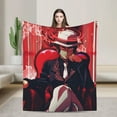 thumbnail image 1 of Kibutsuji Muzan Anime Flannel Fleece Bed Blanket Cool Sofa Office Picnic Travel Lightweight Conditioning Blanket 60x80 Muzan-1, 1 of 5