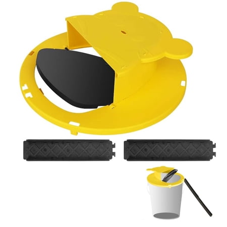 HYEASTR Mice Mouse Trap Bucket Flip Lid,Mouse Trap Bucket Indoor Outdoor,Humane Mouse Trap, Mouse Trap Bucket Lid Auto Reset, 5 Gallon Bucket Compatible, Mouse Trap Bucket Lid - 1 Pack