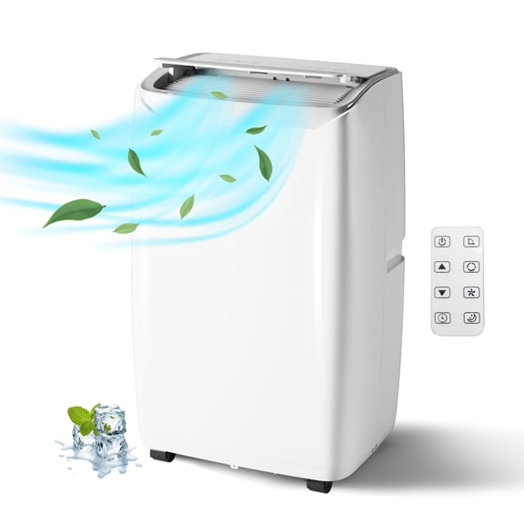Kicctian 12000 BTU 3-in-1 Portable Air Conditioner – Cooling, Dehumidifier & Fan – Remote, Sleep Mode, 24H Timer, Energy Efficient – Cools Rooms up to 700 Sq.Ft