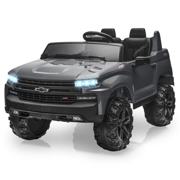 Kicctian 24V 2-Seater Kids Ride-on Electric Truck with Parent Remote Max Speed of 5 Mph,Spring Suspension & Wireless Music for Ages 1-8,Black