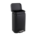 thumbnail image 1 of Kicctian 3.2 Gallon Kitchen Trash Can, Stainless Steel Step Garbage Bin with Soft Close Lid and Removable Bucket, Odor Control, Anti-Slip Base for Bathroom, Office, Kitchen, Black, 1 of 8