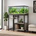 thumbnail image 1 of Kicctian 40-50 Gallon Fish Tank Stand with Built-in Power Outlets, Heavy-Duty 4-Tier Metal & Wood Aquarium Stand,Grey, 1 of 7
