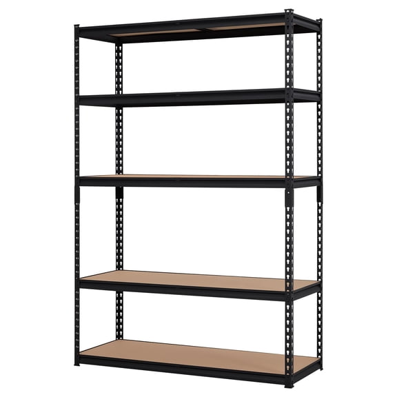 Kicctian 48"W  Garage Shelving Unit Heavy Duty Adjustable 5-Tier Metal Storage Rack 2000 lbs Capacity Industrial Utility Organizer for Warehouse, Kitchen, Pantry 24"D x 72"H