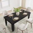 thumbnail image 1 of Kicctian 71" Large Rectangular Farmhouse Dining Table for 6-8,Wooden Table with Sturdy Frame, Versatile Dining Room Furniture for Home, Living Room or Office,Black, 1 of 8