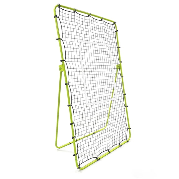 Kicctian 7x4 FT Volleyball Rebounder Net, Adjustable Angle Ball Return Equipment, Durable Steel Frame for Volleying, Bumping, Spiking, Fluorescent Green