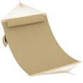 thumbnail image 1 of Kicctian Double Quilted Hammock for 2 Adults, Large Outdoor Patio Swing Bed with Hardwood Spreader Bars and Pillow, 450lbs Capacity, for Backyard or Poolside, 1 of 7
