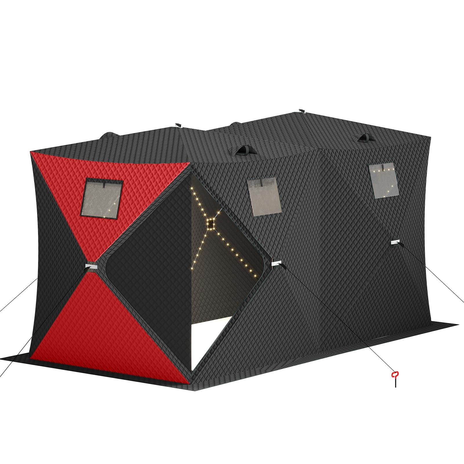 Kicctian Insulated Pop-Up Ice Fishing Tent, Portable Ice Fishing ...