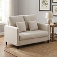thumbnail image 1 of Kicctian Loveseat Sofa for Small Spaces, Compact Accent Couch for Living Room or Bedroom, Comfortable Armchair for Apartments,Beige, 1 of 8