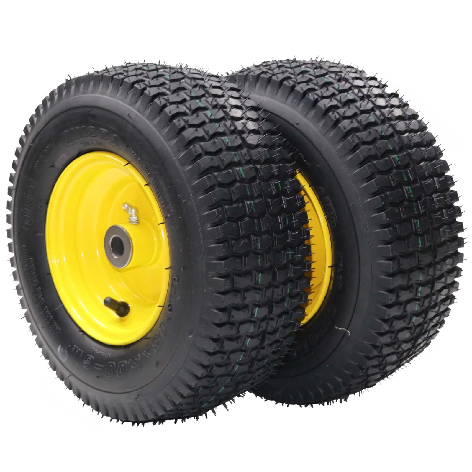 Kicctian Set of 2 Durable Turf Tires for Lawn Mower & Tractor, 16x6.50 ...