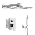 thumbnail image 1 of Kichae 12" Rain Shower Set Wall Mounted Rainfall Shower System with Handheld Shower Polished Chrome, 1 of 9