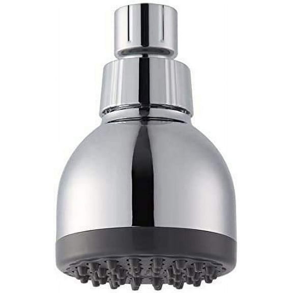 Kichae 3 Inch High Pressure Shower HeadChrome Fixed Showerhead with Adjustable Swivel Brass Ball
