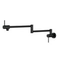 thumbnail image 1 of Kichae Matte Black Pot Filler Faucet, Wall Mount Kitchen Faucet with Double Joint Swing Arm and Single Hole 2 Handles, 1 of 9