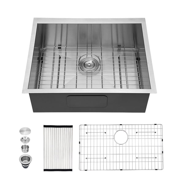 Kichae Undermount Bar Sink Stainless Steel Kitchen Sink 15/17/21/23 Inch Silvery Grey 21" x 18"