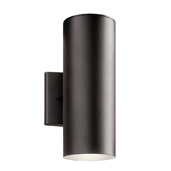 Kichler 12" 1 Light Integrated LED Textured Architectural Bronze Cylinder Outdoor Wall Sconce