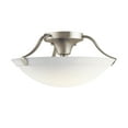 thumbnail image 1 of Kichler 15.5" Transitional 3 Light Brushed Nickel Semi-Flush Mount Light with Etched Glass, 1 of 9