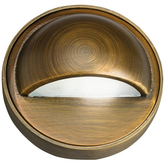 Kichler 15477 Centennial Brass Half Moon 4" Halogen Deck And Step Light