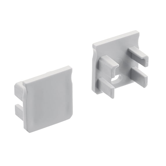 Kichler 1TEE1DWSFSSIL Te Standard Series Deep Well Surface-Mount Channel End Caps, Pack Of
