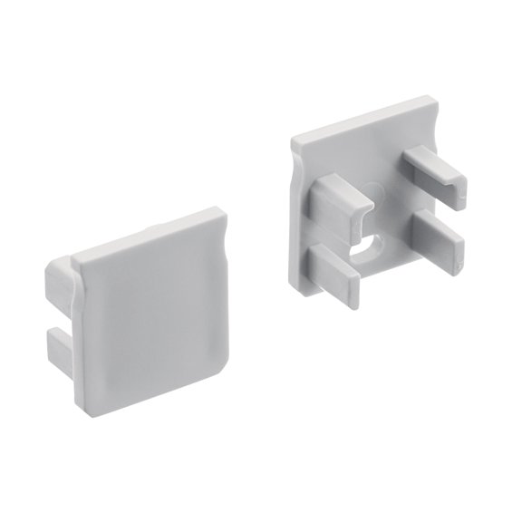 Kichler 1TEE1DWSFSSIL Te Standard Series Deep Well Surface-Mount Channel End Caps, Pack Of