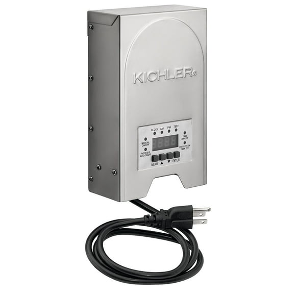 Kichler 200W 120V Multi-Tap Landscape Lighting Transformer with Digital Timer Stainless Steel