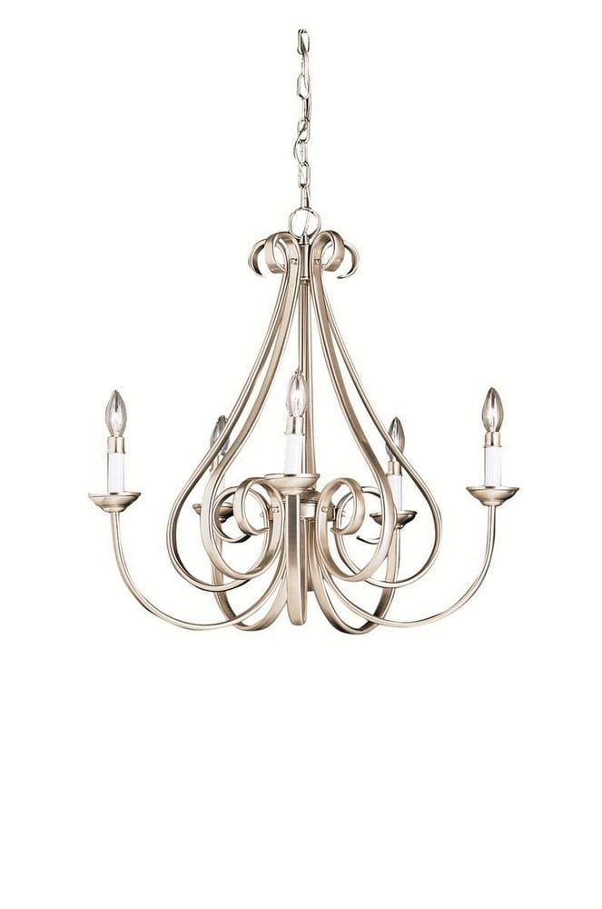 Dover 25" Brushed Nickel 5-Light Candle-Style Chandelier