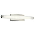 thumbnail image 1 of Kichler 25.5" 1 Light Brushed Nickel Integrated LED Vanity Light with White Acrylic Shade, 1 of 7