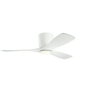 Kichler 300032MWH Volos Contemporary 48 Ceiling Fan With Light In Matte White