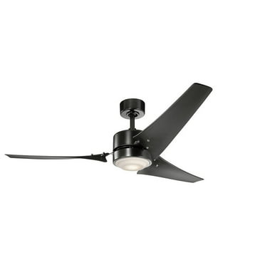 Ceiling Fan With Light Kit 60 Inches Wide-Satin Black Finish Kichler Lighting 310155Sbk