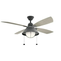 310181WZC Kichler Lighting Seaside - Ceiling Fan with Light Kit - 54 inches wide-Weathered Zinc Finish