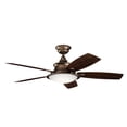 thumbnail image 1 of Ceiling Fan With Light Kit With Transitional Inspirations 16.25 Inches Tall By 52 Inches Wide-Weathered Copper Finish Kichler Lighting 310204Wcp, 1 of 10