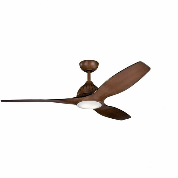 Ceiling Fan With Light Kit With Contemporary Inspirations 15.25 Inches Tall By 60 Inches Wide-Walnut Finish-Walnut Blade Color Kichler Lighting