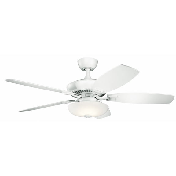 330013MWH-Kichler Lighting-Canfield Pro - Ceiling Fan with Light Kit - with Traditional inspirations - 18.5 inches tall by 52 inches wide-Matte White