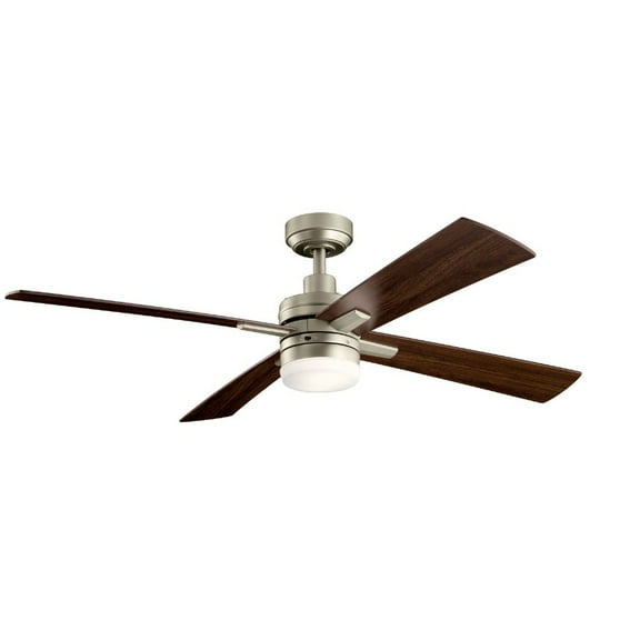 330140NI Kichler Lighting Lija - Ceiling Fan with Light Kit - with Transitional inspirations - 14.25 inches tall by 52 inches wide-Brushed Nickel