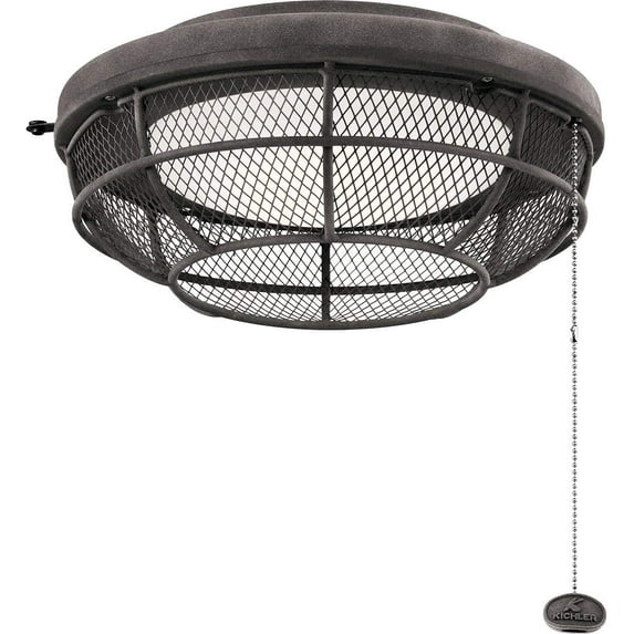 380952WZC-Kichler Lighting-17W 1 LED Industrial Mesh Light Kit - with Utilitarian inspirations - 6.25 inches tall by 12.75 inches wide Weathered